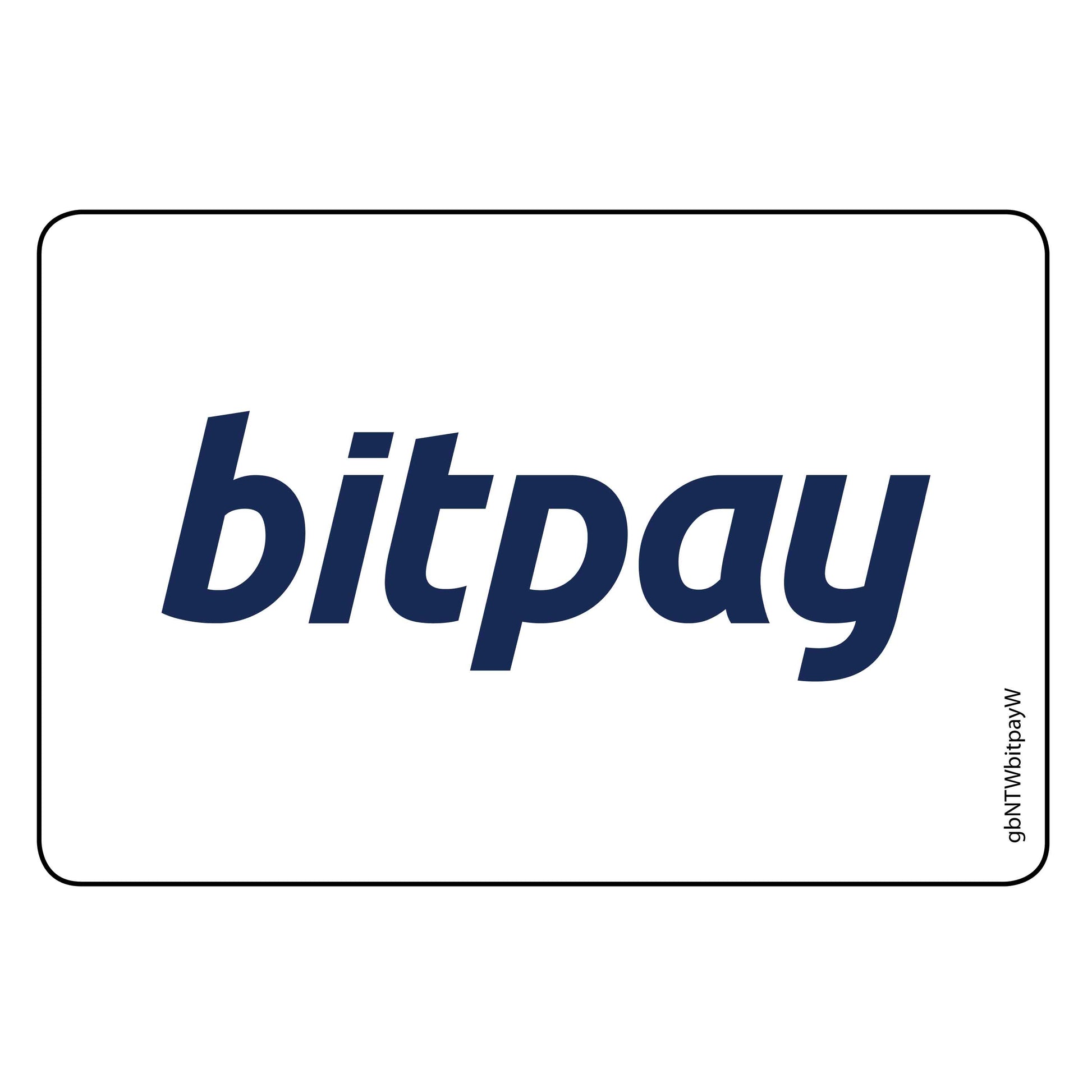 Single Network Decal, Bitpay Decal. 3 inches by 2 inches in size.