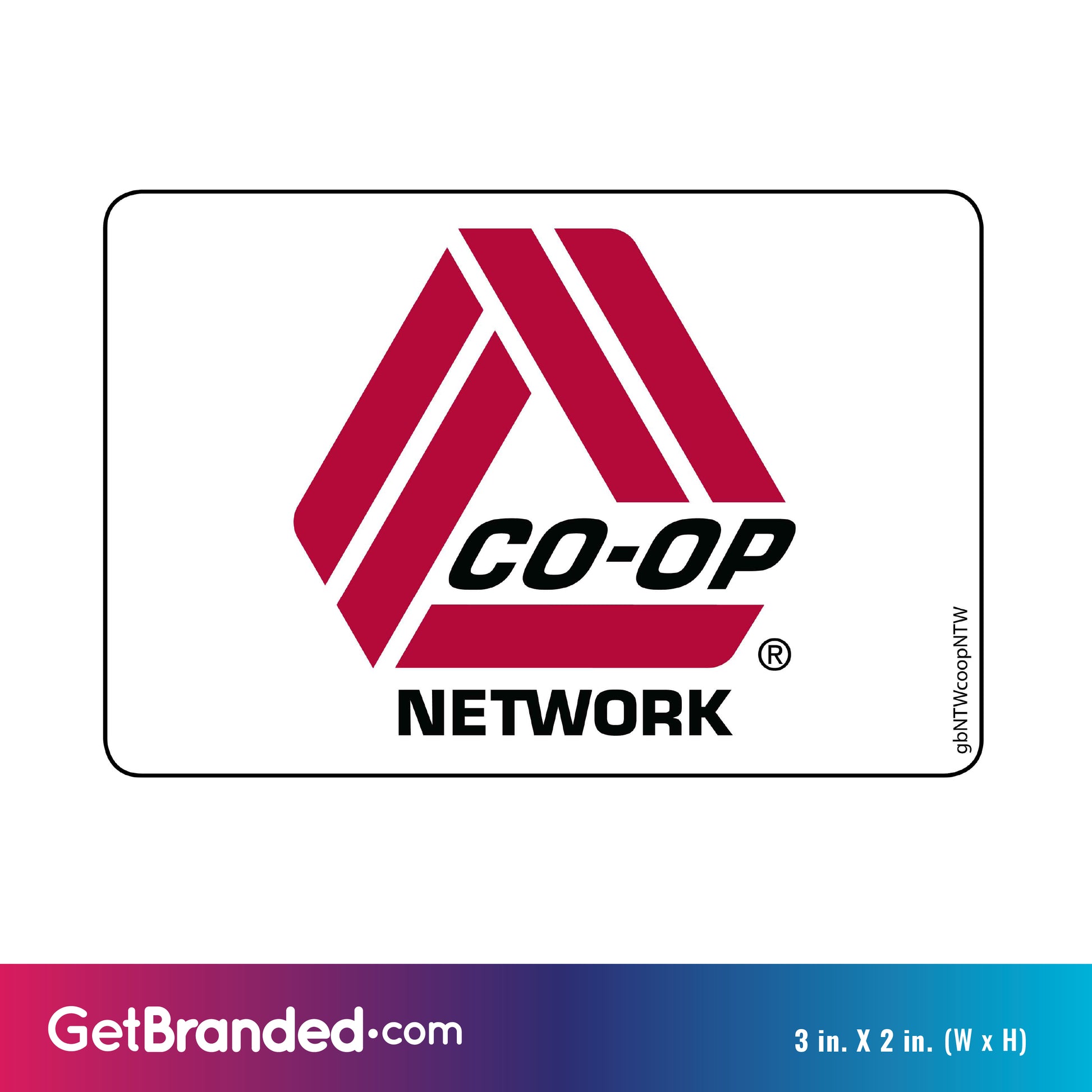 Single Network Decal, Co-op Network size guide.