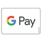 Single Network Decal, Google Pay. 3 inches by 2 inches in size.