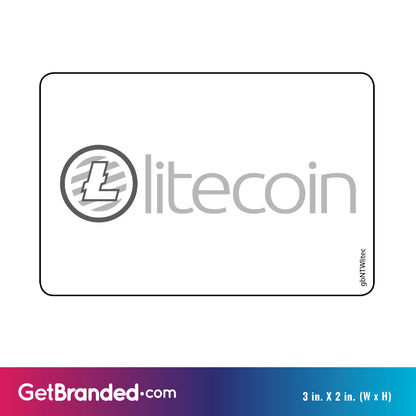 Single Network Decal, Litecoin size guide.