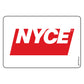 Single Network Decal, NYCE. 3 inches by 2 inches in size. 