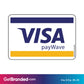 Single Network ATM Decal, Visa PayWave size guide.