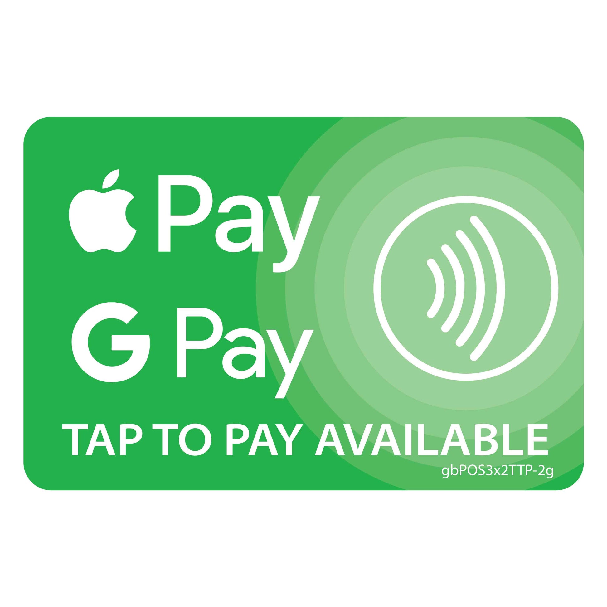 Tap to Pay Decal Green
