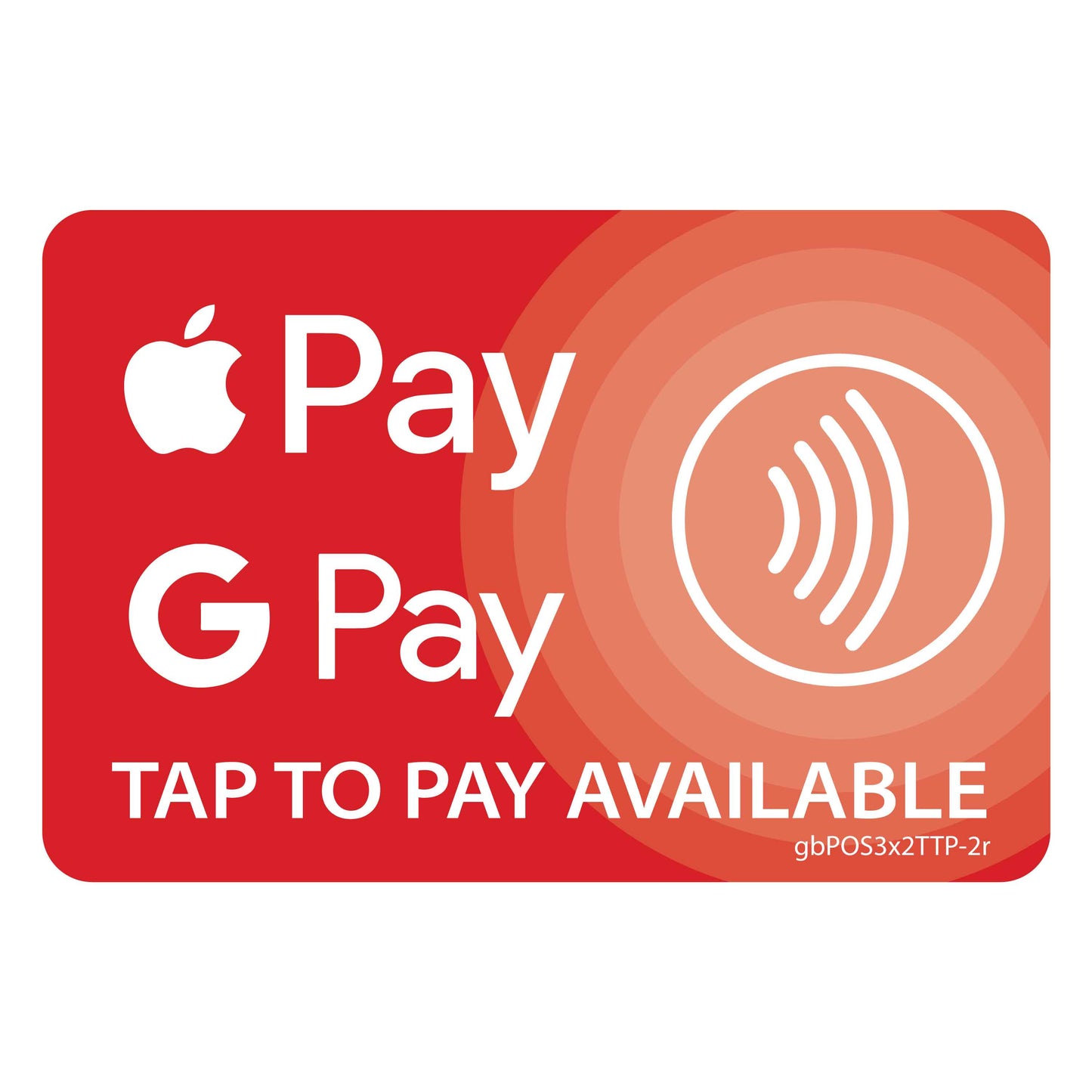 Tap to Pay Decal Red