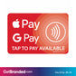Tap to Pay Decal Red size guide.