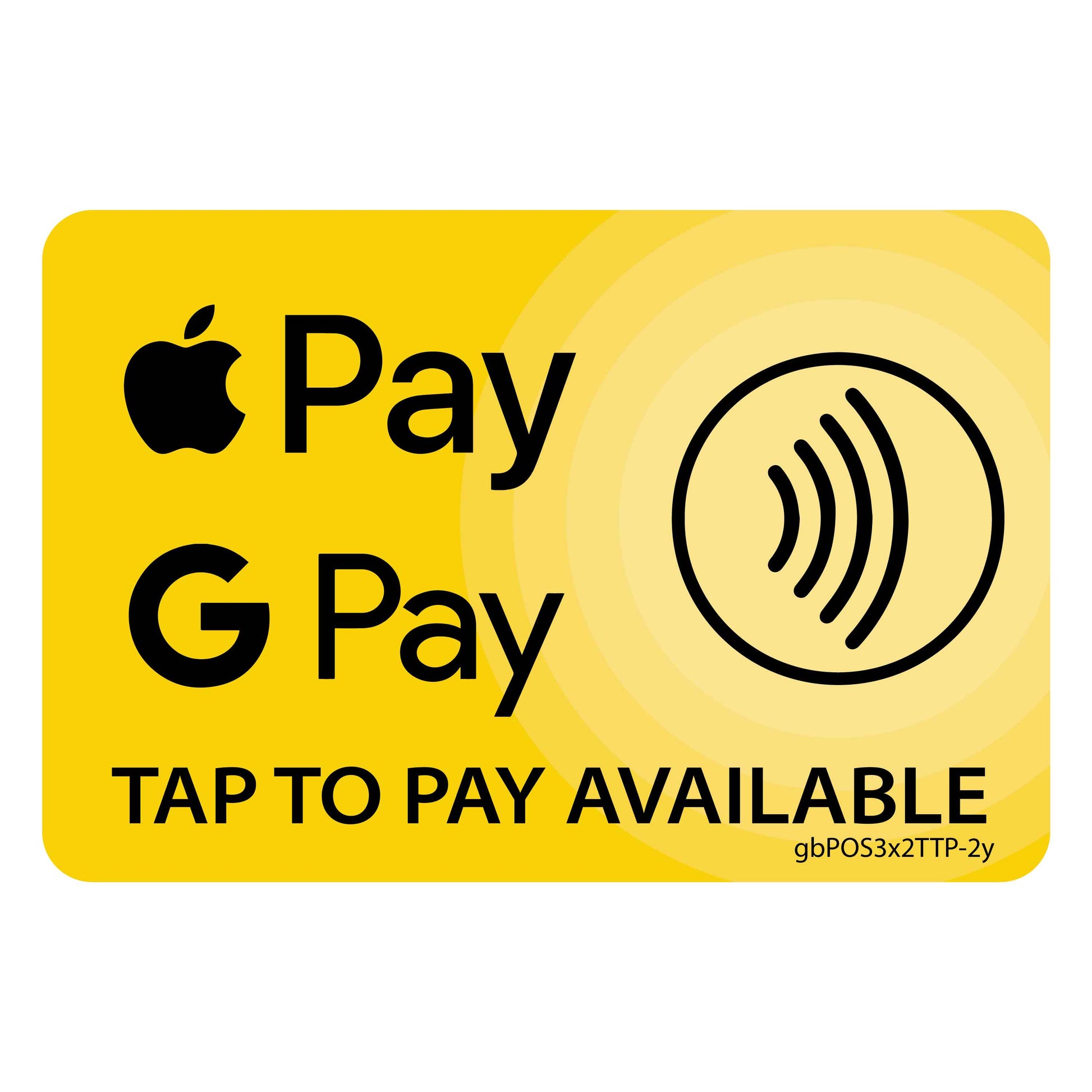 Tap to Pay Decal Yellow