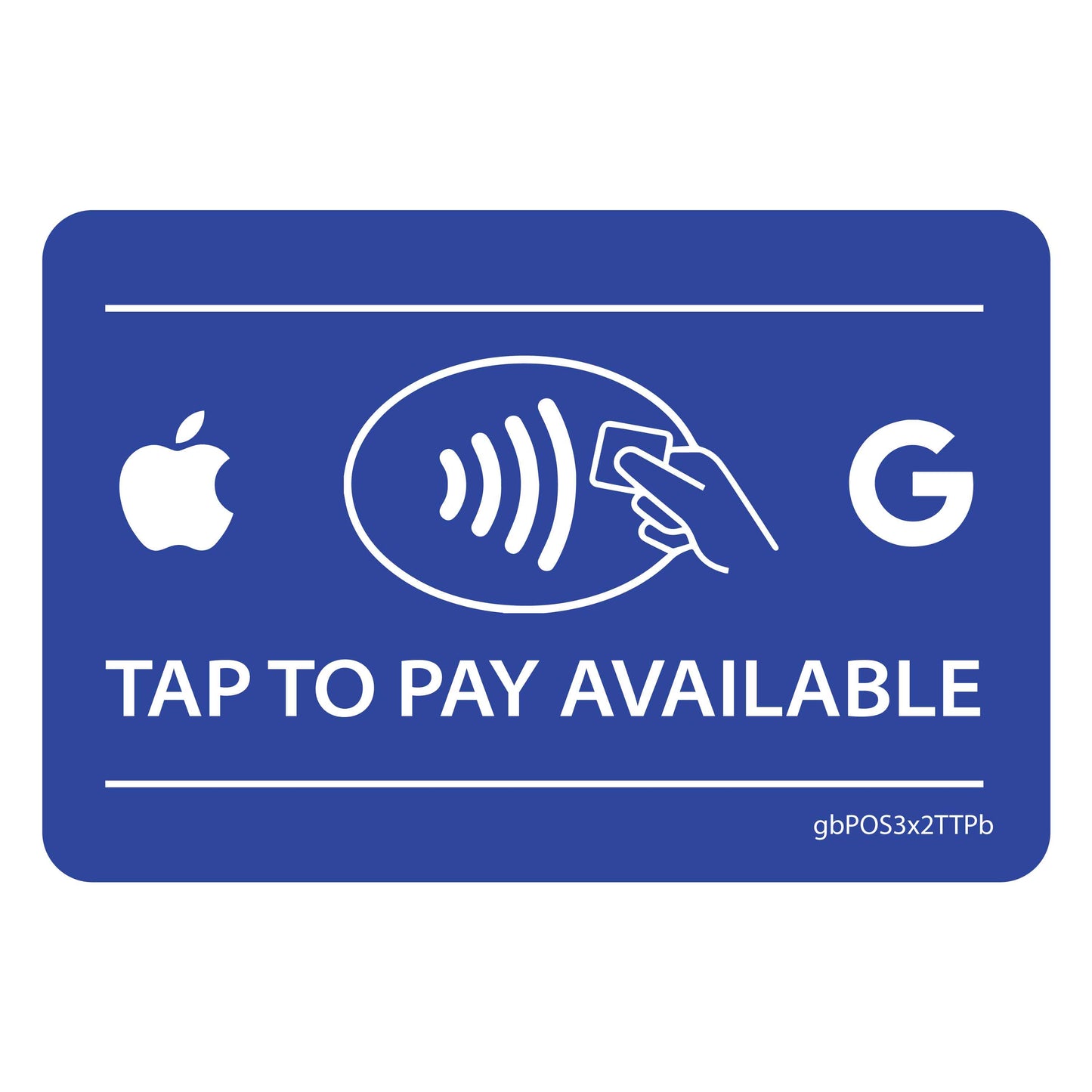 Tap to Pay Available Decal Blue