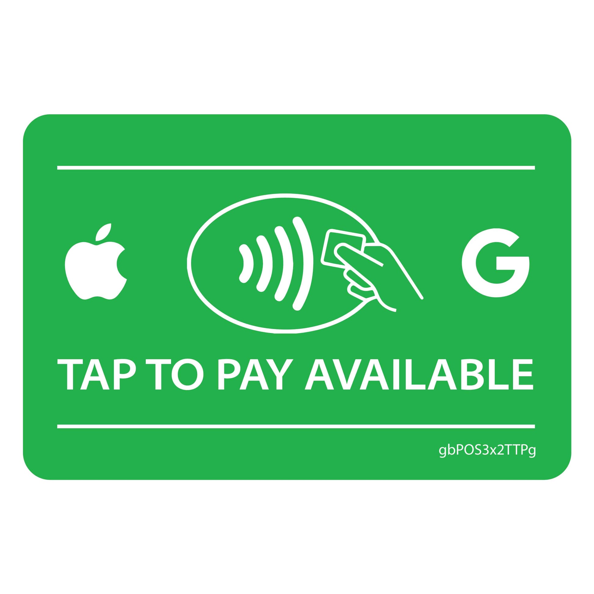 Tap to Pay Available Decal Green