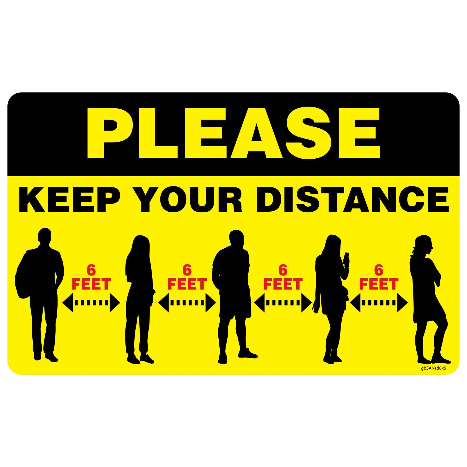Keep Your Distance Decal. 8 inches by 5 inches in size. 