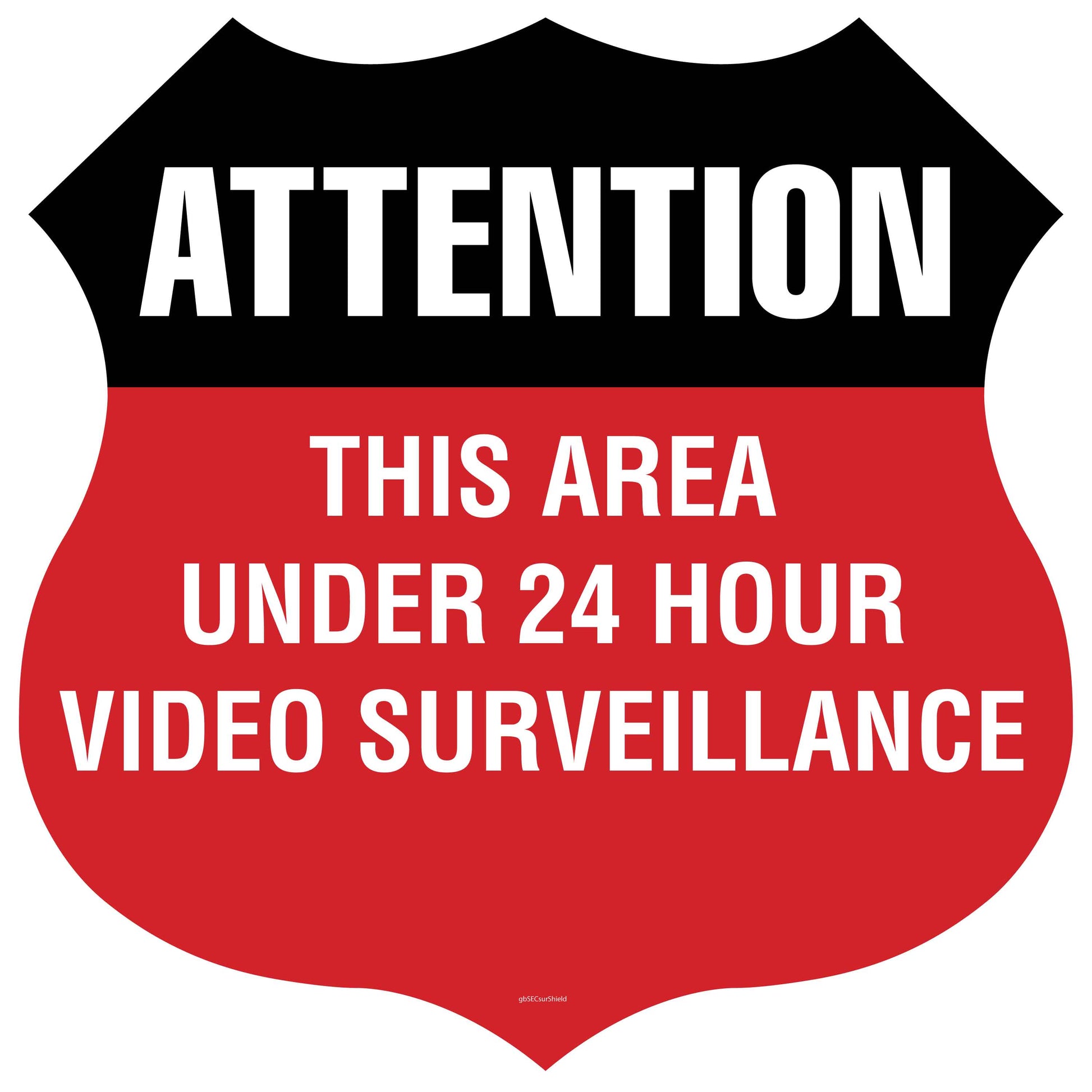 Attention This area under 24 hr video Surveillance Decal