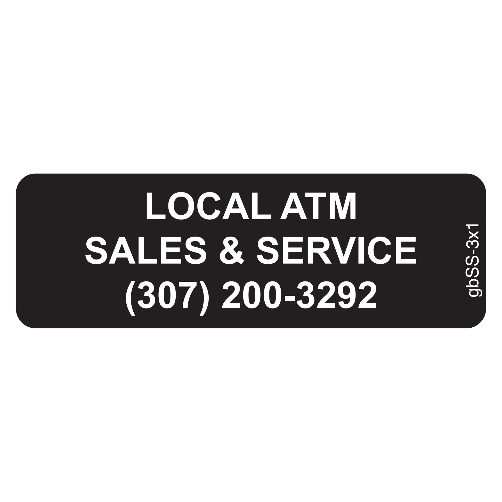 3" x 1" Sale & Service Decal Example.