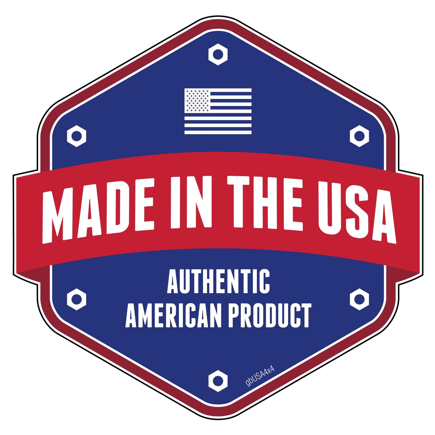 Made in the USA Decal. 4 inches by 4 inches in size.