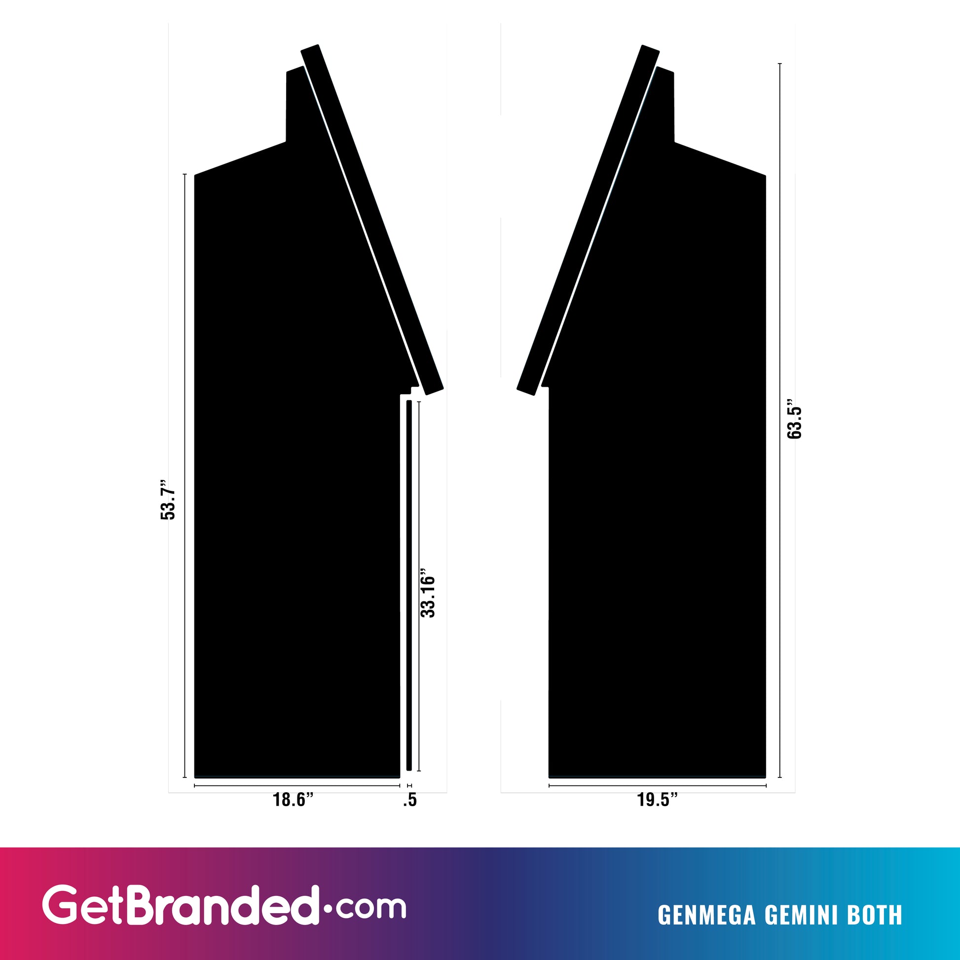 Genmega Gemini Left & Right Side SharkSkin® Panel