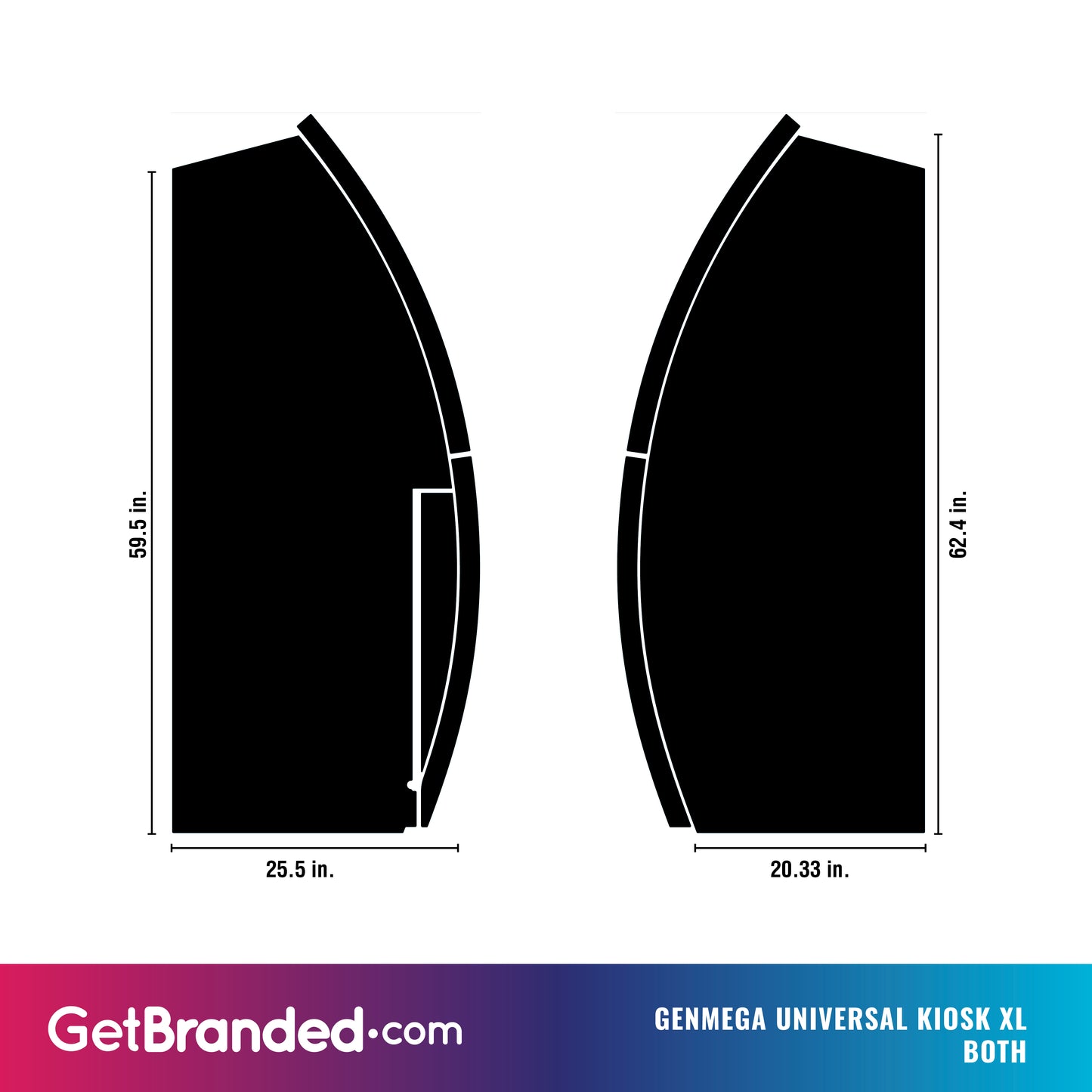 Genmega Universal Kiosk XL Left & Right Side SharkSkin® Panel