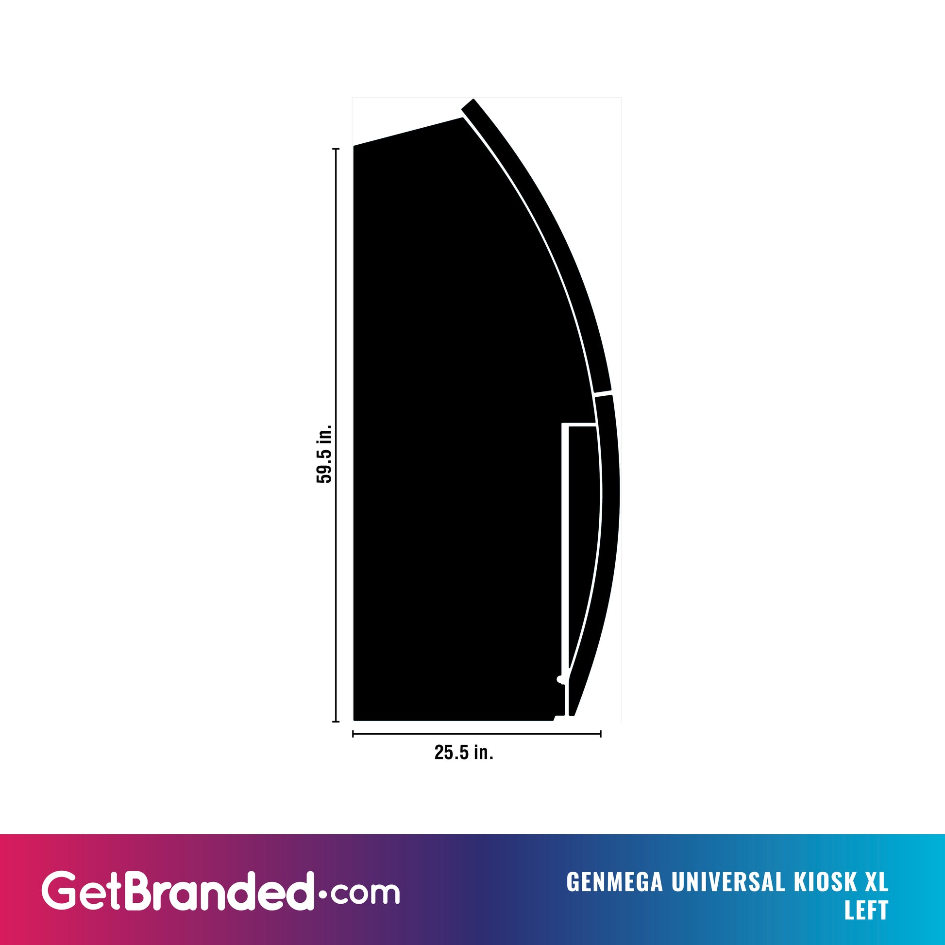 Genmega Universal Kiosk XL Left Side SharkSkin® Panel