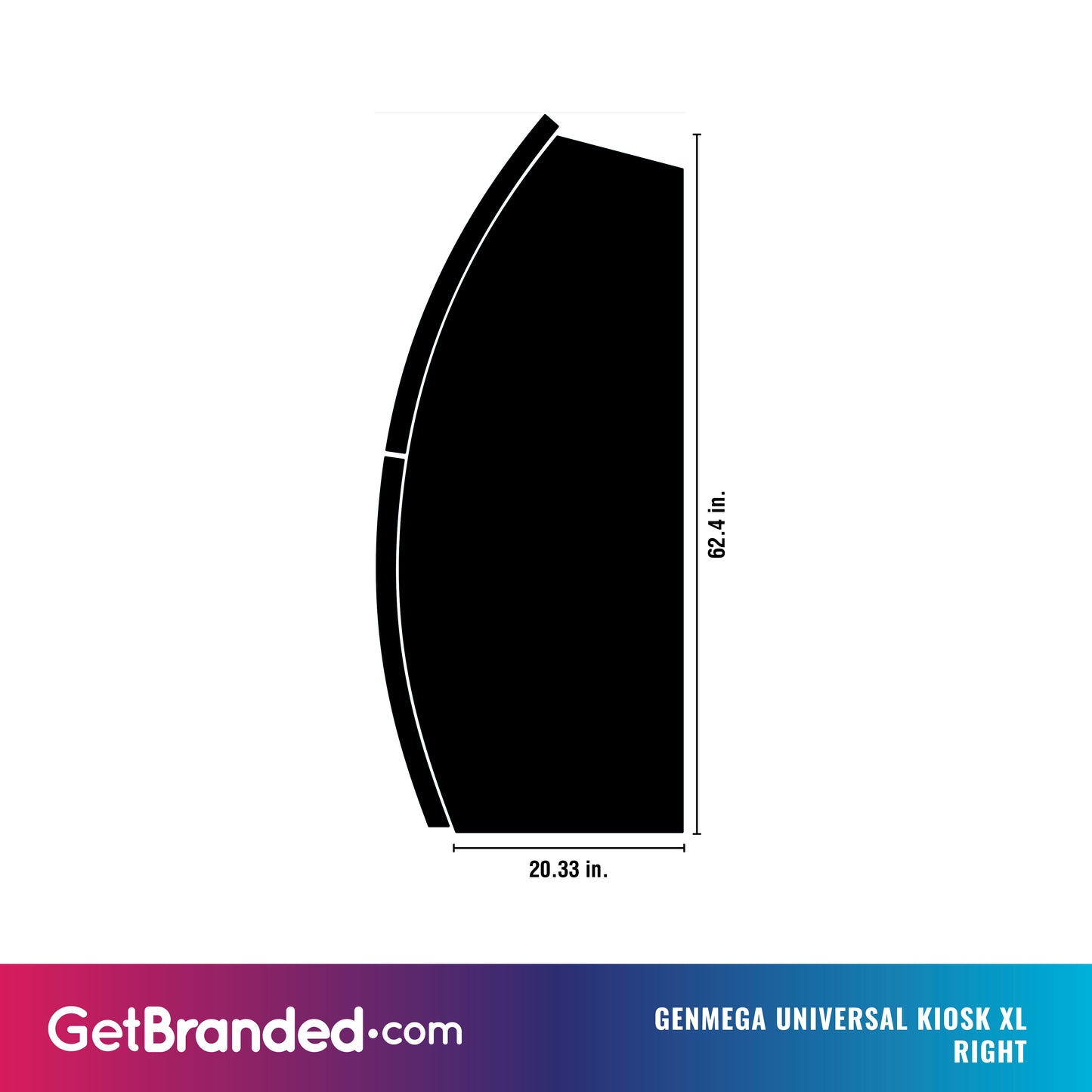 Genmega Universal Kiosk XL Right Side SharkSkin® Panel